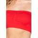 thumbnail image 2 of Saronite Top de Tubo Bandeau sin Tirantes, Acolchado y sin Costuras Basics, Rojo (para Mujer), 2 of 5
