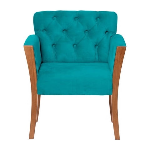 Latam Home - Sitial Kiel Tela Velvet Turquesa