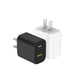 thumbnail image 1 of Bloque de carga USB C DENGWENQIANG, 20 W, doble puerto, paquete de 2, blanco, 1 of 8