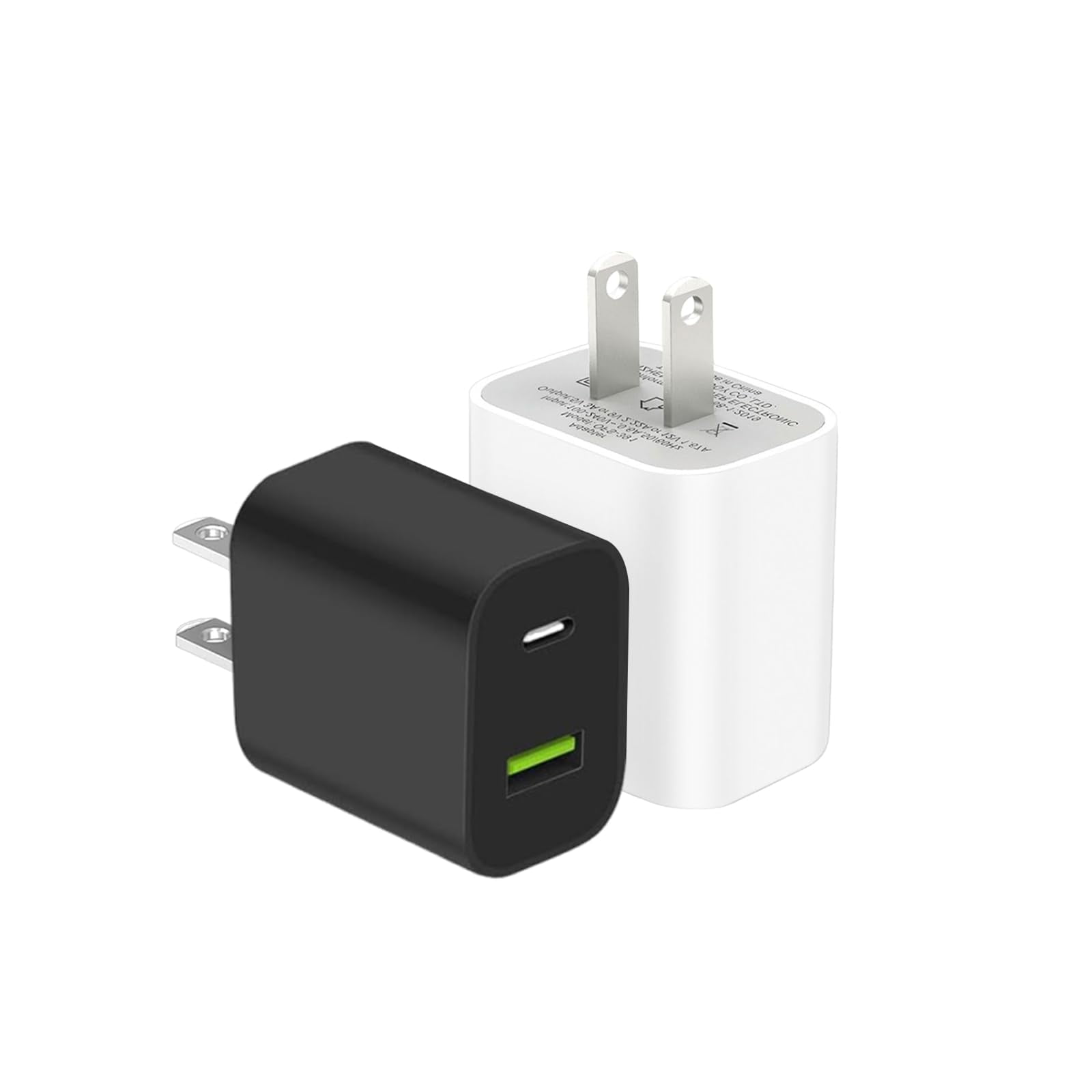 Bloque De Carga Usb C Dengwenqiang, 20 W, Doble Puerto, Paquete De 2, Blanco