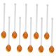thumbnail image 3 of 10x Cucharillas De Vidrio Apto Para Lavavajillas Cuchara Agitadora Para Remover La Barra De Café Marrón, 3 of 5