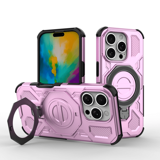 Funda FOXDOCK para iPhone 16 Pro Max , magnética, ligera, soporte 360°, antigolpes