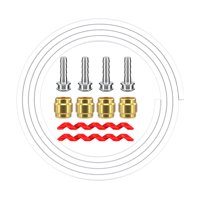 Magideal - Manguera De Freno De Bicicleta De Montaña Y De Inserción De Conexión De Latón Inserto De Conexión De Oliva Herramientas De Reparación De Ciclismo Blanco