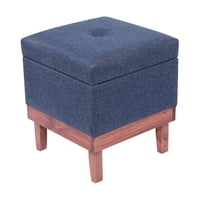 Máxima Design - Pouf Baúl Emilia Azul Omega 45X45X46 Cm