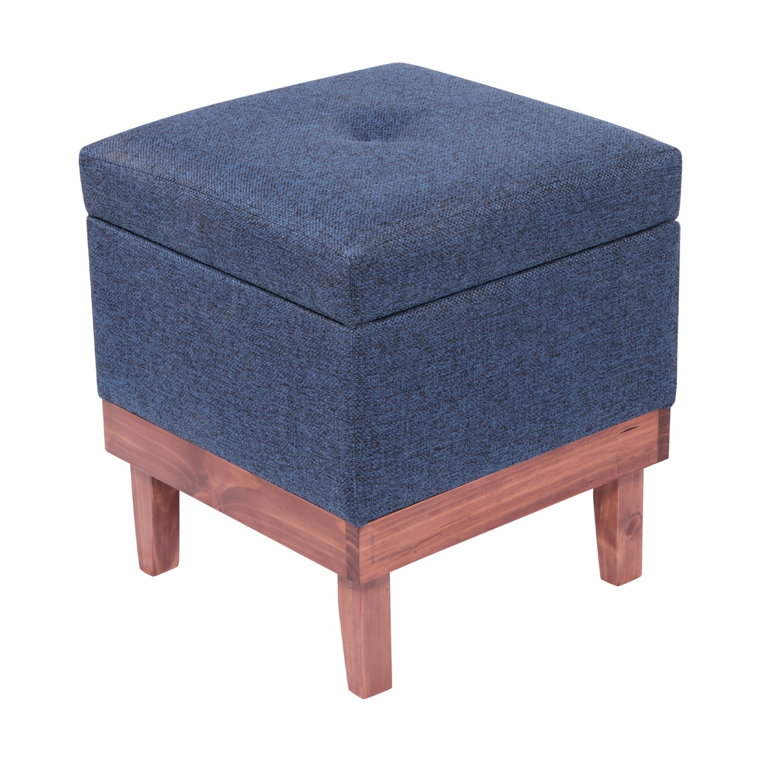 Máxima Design - Pouf Baúl Emilia Azul Omega 45x45x46 Cm