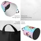 thumbnail image 4 of True y el Reino Arcoíris Cesta de lavandería de gran capacidad redonda con asa, bolsa para ropa sucia plegable, almacenamiento para dormitorio, baño y lavadero 44x35 cm, 4 of 6