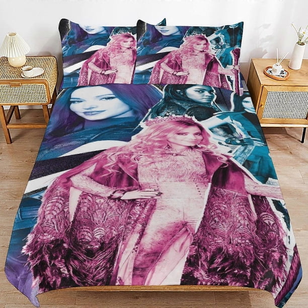 Juego de funda nórdica Descendan Bedding Se Ultra Suave y Agradable al Piel, 3 Piezas, Bonito Juego de Funda de Edredón
