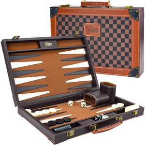 Set De Backgammon Vovotuzzi Para Adultos Con Tablero De Cuero De 15 Pulgadas