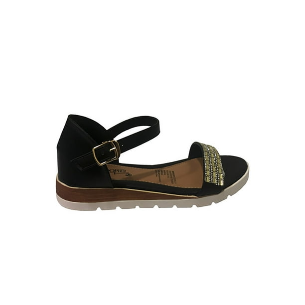Sandalia Ecocuero ZAW39 Negro Mujer