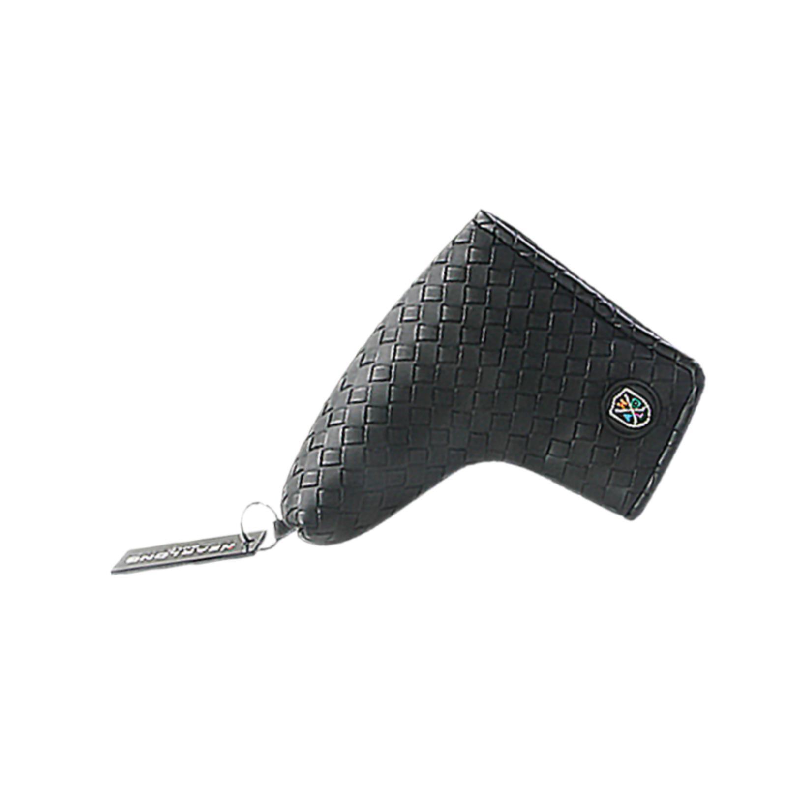 Magideal - Funda Para Palos De Golf, Funda Para Cabeza De Putter De Golf Para La Mayoría De Los Putters, Protector De Forro De Felpa, Funda Envolvente Para Cabez Patrón Tejido Negro