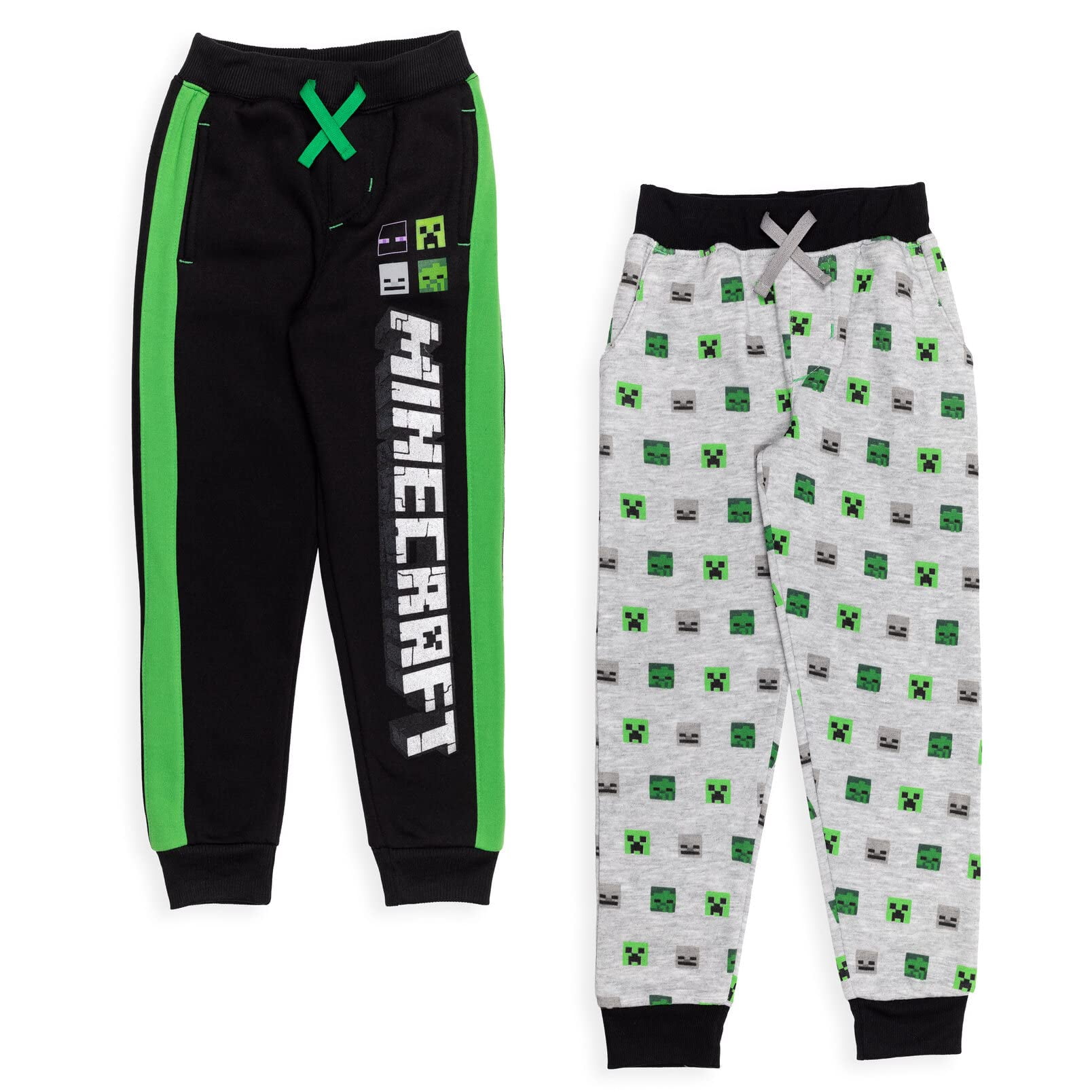 Pantalones Minecraft Mobs De Forro Polar Para Niños Grandes, Paquete De 2, Para Correr De 10 A 12