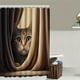 thumbnail image 3 of 1pc Cozy Cute Cat Shower Curtain with 12 Hooks and Non-Slip Backing - Durable Waterproof Bathroom Rug and Toilet Lid Cover Pad - Perfect Bathroom Decor, 3 of 5