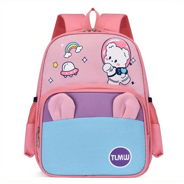 Children's Schoolbag Cartoon Cute Astronaut Bear Dinosaur Kindergarten Backpack Lightweight Breathable Backpack For Boys And Girls Travel Backpack
