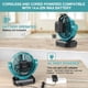thumbnail image 4 of Ventilador Inalámbrico Compatible con Batería Bosch de 18V, Ventilador Oscilante sin Escobillas de 3 Velocidades y 18 Voltios de Bajo Ruido para Uso Industrial, Comercial y para Exteriores (Se Ofr..., 4 of 9