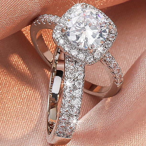 2pcs/set Stylish Women's Wedding Rings - Perfect for Promise, Anniversary, Engagement, and Valentine's Day Gifts