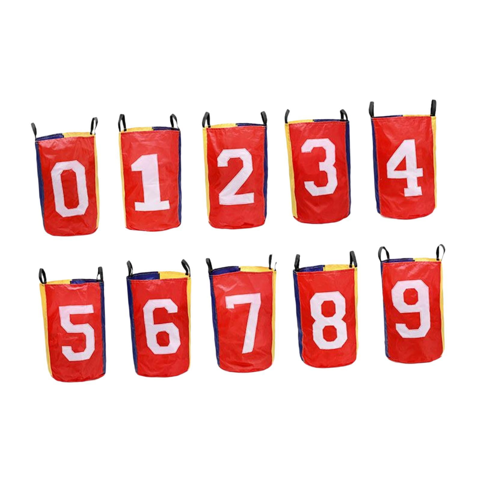 Bothyi - 10 Piezas De Bolsas De Carreras De Captura De Papas Equilibran El Entrenamiento Con Números 0-9 Juguetes Deportivos S