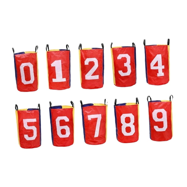 10 Piezas De Bolsas De Carreras De Captura De Papas Equilibran El Entrenamiento Con Números 0-9 Juguetes Deportivos S