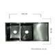 thumbnail image 3 of Lavaplatos Doble Empotrado 100x48 cm Secador Negro Giuseppe, 3 of 3