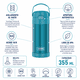 thumbnail image 2 of BOTELLA THERMOS ACERO INOXIDABLE ASA KIDS TURQUESA 355 ML, 2 of 5