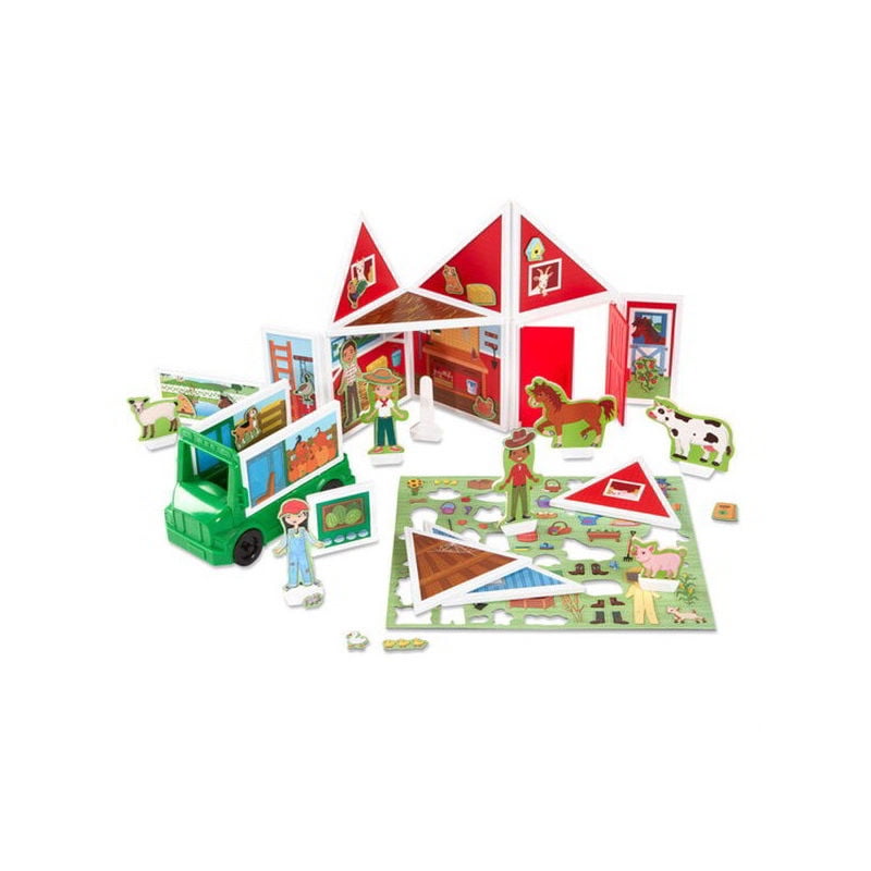 Melissa & Doug - Juego De Construcción Magnetivity Granja.