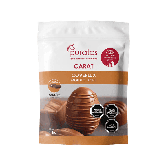 Cobertura Chocolate Puratos Carat Coverlux Moldeo Leche 1 kg