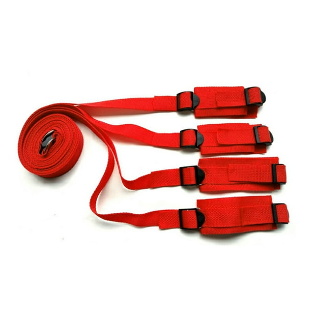 1 set BDSM Bed Restraints Kit - Wrist and Ankle Cuffs for Secure Sexual Bondage and Position Support - Enhance Your Sex Play Experience