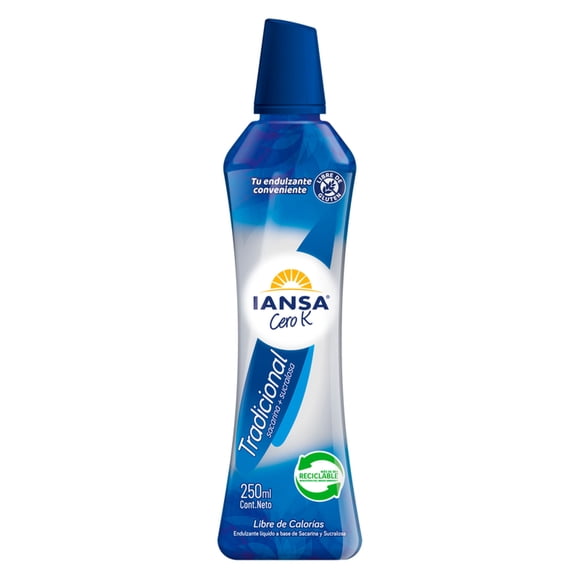 Endulzante Líquido Sacarina + Sucralosa Botella, 250 ml