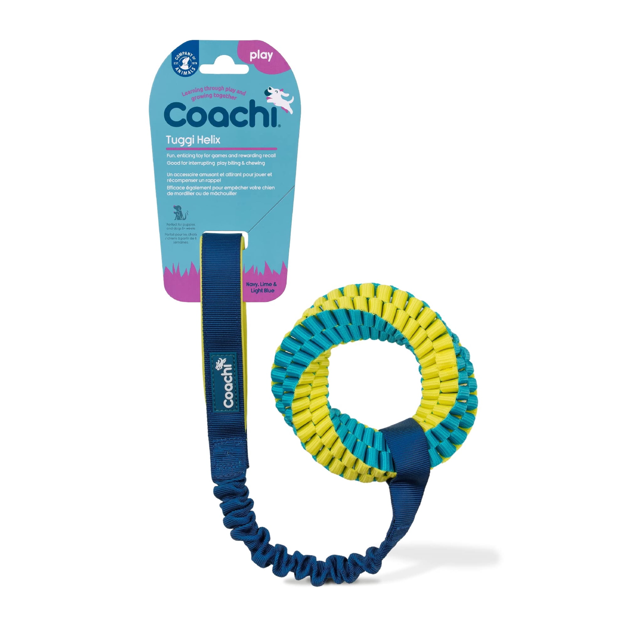 Juguete Interactivo Para Perros Coachi Tuggi Helix Para Tira Y Afloja