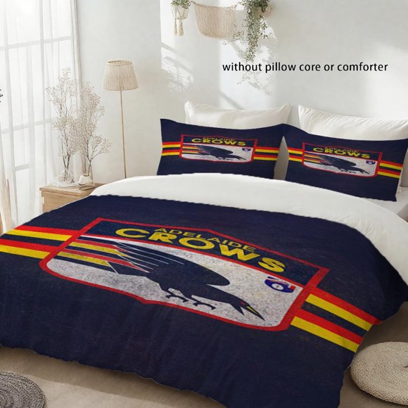 3pcs Adelaide Crows Printed Duvet Cover Set Lightweight & Breathable