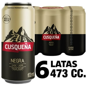 Cerveza Cusqueña Negra Pack X6 Lata 473 Cc