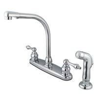 Grifo De Cocina Kingston Brass Victorian Centerset En Cromo Pulido