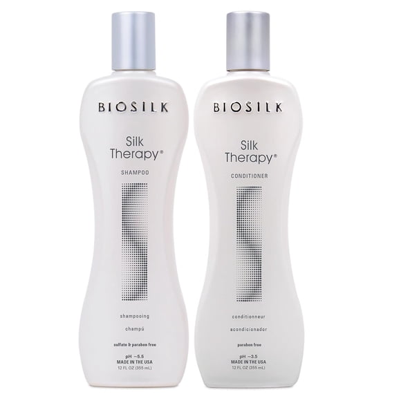 BioSilk Silk Therapy Duo Set, Shampoo and Conditioner, 12 oz Each