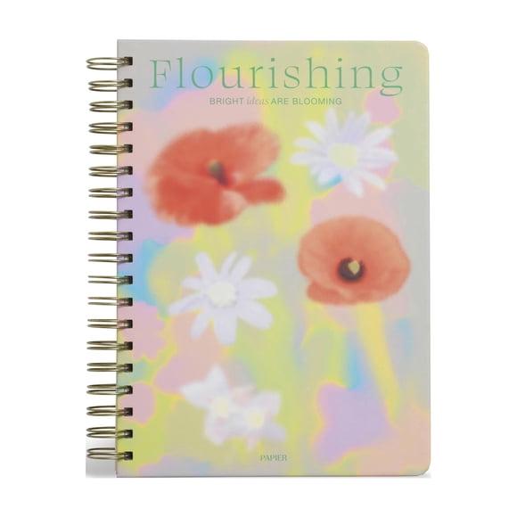 Cuaderno de espiral Papier B5 20 cm con diseño floral