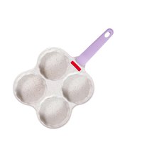 Bothyi - Sartén Para Huevos Antiadherente Con Mango Fácil De Limpiar Mango Violeta De 4 Secciones