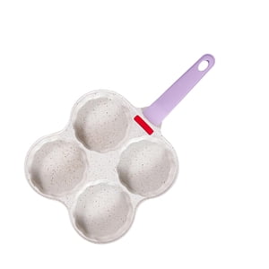 Bothyi - Sartén Para Huevos Antiadherente Con Mango Fácil De Limpiar Mango Violeta De 4 Secciones