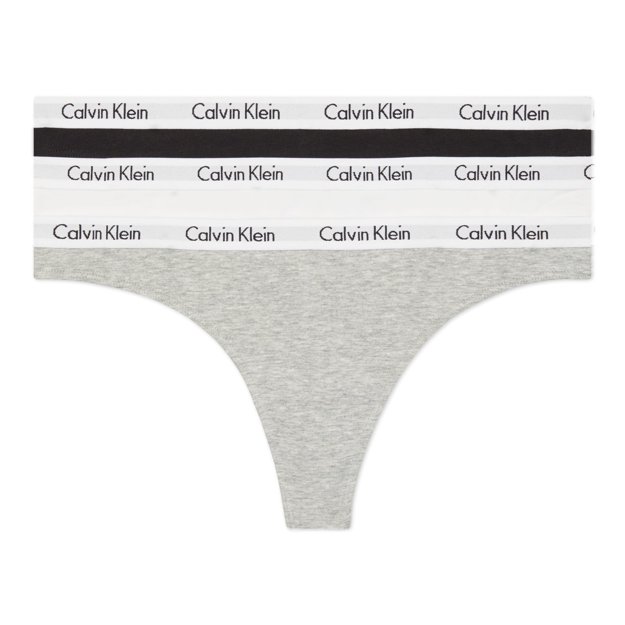 Tanga Calvin Klein Carousel Para Mujer, Color Negro, Blanco Y Gris, Talla S