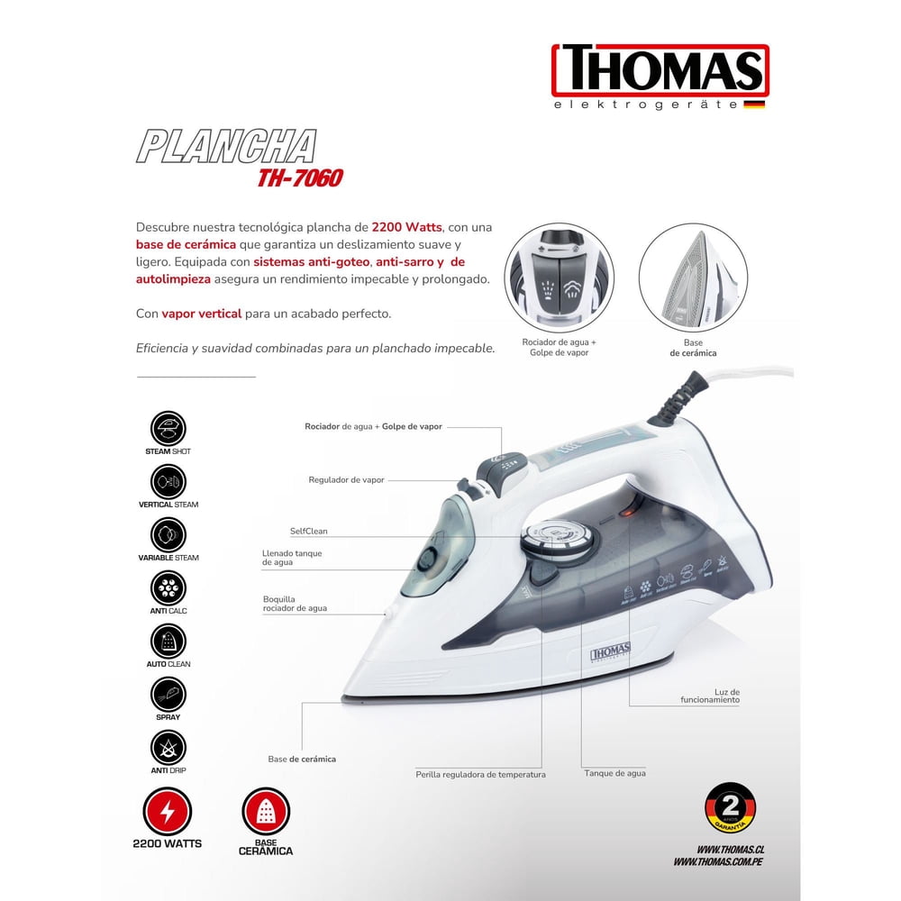 Thomas TH-7060 Blanco, foto 2
