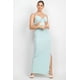 thumbnail image 4 of Vestido Largo con Aberturas Laterales en Tono Menta Polvoriento L, 4 of 5