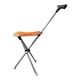 thumbnail image 2 of Bastón Con Asiento Bastones De Trekking Plegables Silla De Bastón Para Escalar Cola Adultos Naranja, 2 of 5