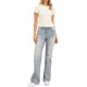 thumbnail image 2 of INSPIRE CHIC Top de Punto de Manga Corta para Mujer Cuello Redondo Casual con Botones Camisetas Tejidas Suaves y Cómodas XL Blanco, 2 of 6