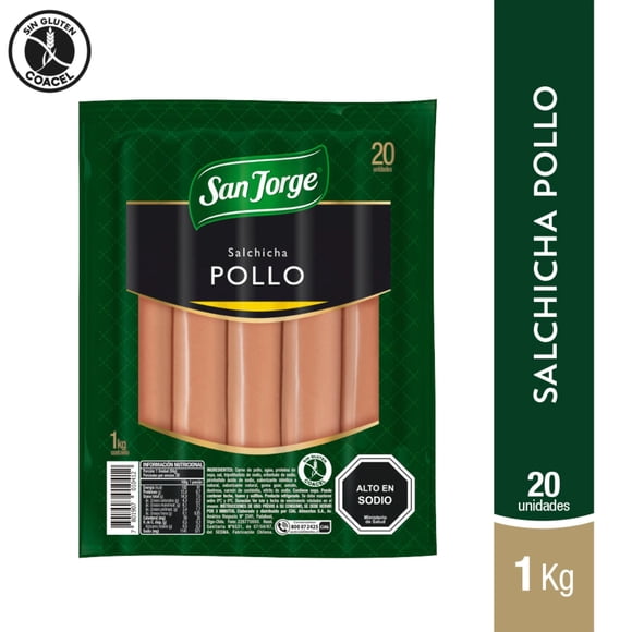 Salchichas Pollo 5 Un, 1 kg