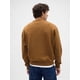 thumbnail image 2 of Sudadera con logo GAP para hombre, cuello redondo, polar marrón, talla S, 2 of 4