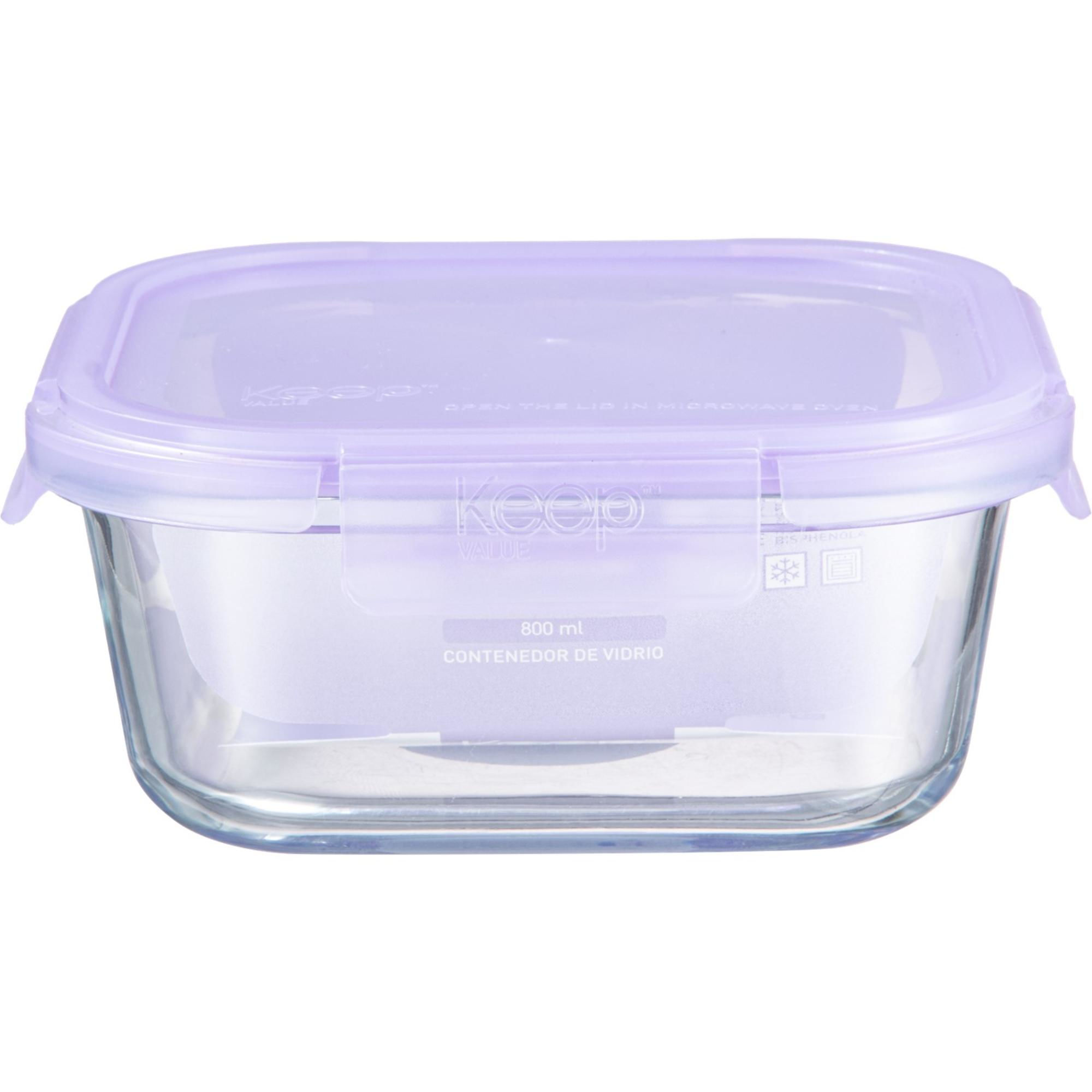 Keep - Hermético Cuadrado 800Ml Silica 1 Pieza Multicolor