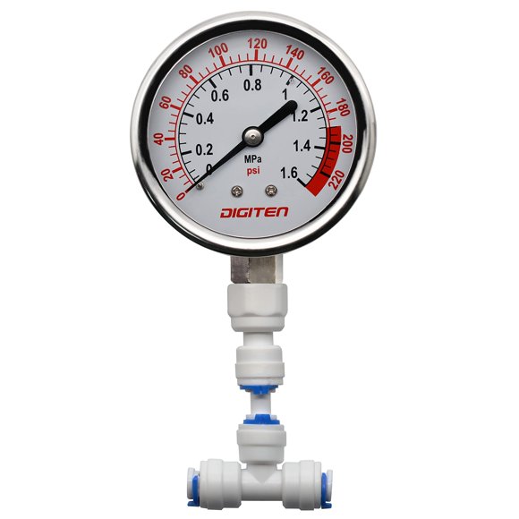 Manómetro de presión DIGITEN 0-1.6 MPa 1/4" para sistema de ósmosis inversa