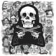 thumbnail image 1 of 50 Pegatinas De Grafiti De Calavera Gótica En Blanco Y Negro Para Scooter, Guitarra, Taza, Maleta Con Ruedas, Pegatinas Impermeables, 1 of 4
