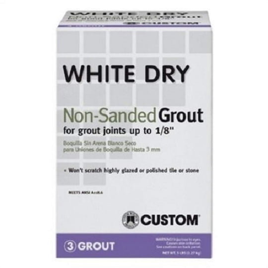 Lechada Para Azulejos Sealant Custom Wdg5, Color Blanco, 2,3 Kg, No Lijada