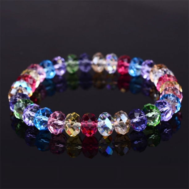 1pc Stylish and Elegant Faceted Crystal Bracelet for Women - Adds a Touch of Sparkle to Any Outfit