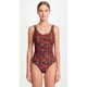 thumbnail image 1 of Traje de baño mujer reductor clásico estampado negro, 1 of 2