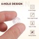 thumbnail image 4 of Uxcell 50pcs Botón de Costura 11.5mm 4 Agujeros Botones Redondos de Resina para Manualidades, Blanco, 4 of 6