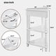 thumbnail image 2 of 33.8'' Small Triangle Corner Table, Wood Corner Side Table for Small Spaces/ Living Room, 3 Tier End Corner Table with Solid Wood Legs, Milk White, 2 of 3
